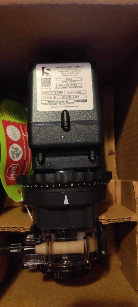 STENNER 85M5 SINGLE HEAD ADJUSTABLE OUTPUT LOW PRESSURE PUMP | 85M5