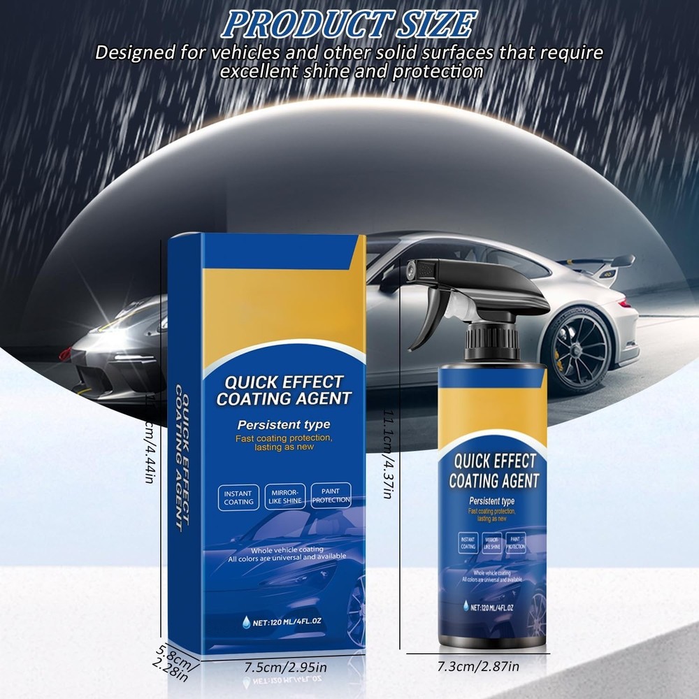 Multi-Surface Quick Effect Car Coating Spray - Effortless Shine & Protection