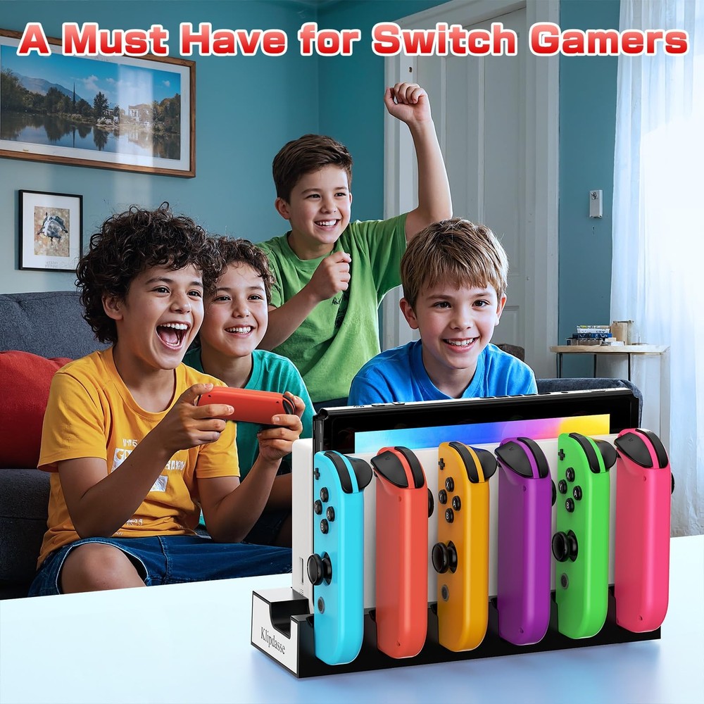 Switch Charging Dock for Joycons - Charge for 6 Joycons Simultaneously - OLED...