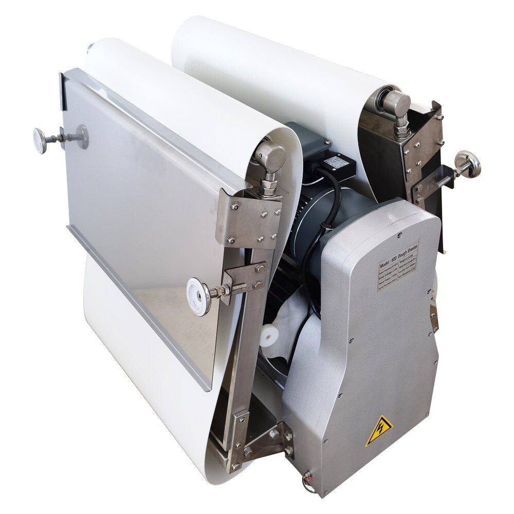 110V Commercial Dough Sheeter Roller 600mm Dough Rolling Machine