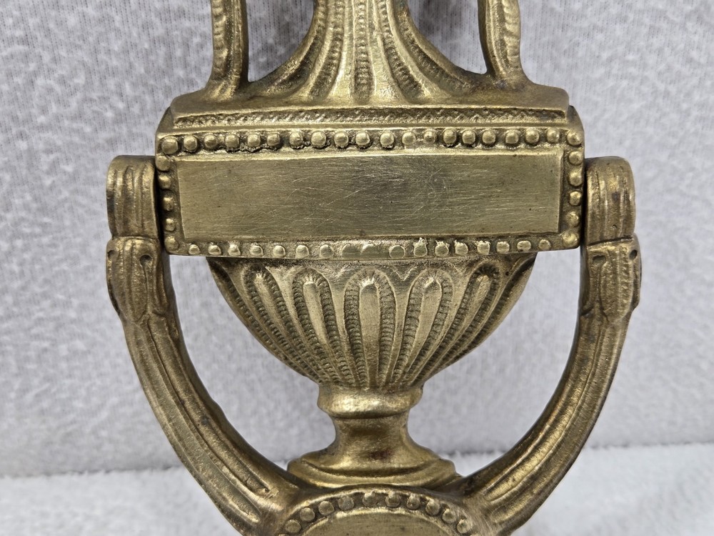 Vintage Solid Brass Virginia Style Blank Monogram Space Door Knocker