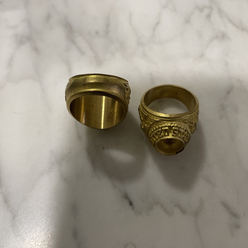 2 VTG Solid Brass Navy Ring Castings