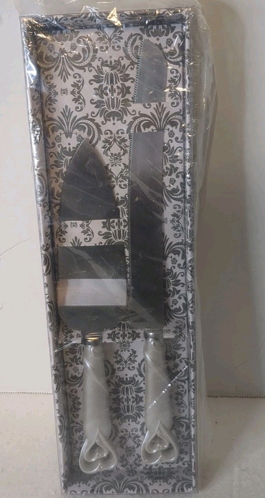 Stainless Knife and Server Acrylic Handles Cake Serving Set Wedding Tableware