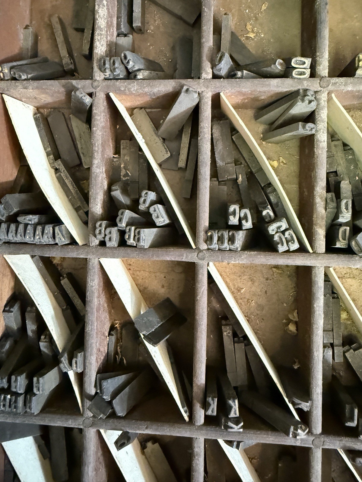 Antique VTG Letterpress Print Type Upper & Lower Letter & Number Set Complete