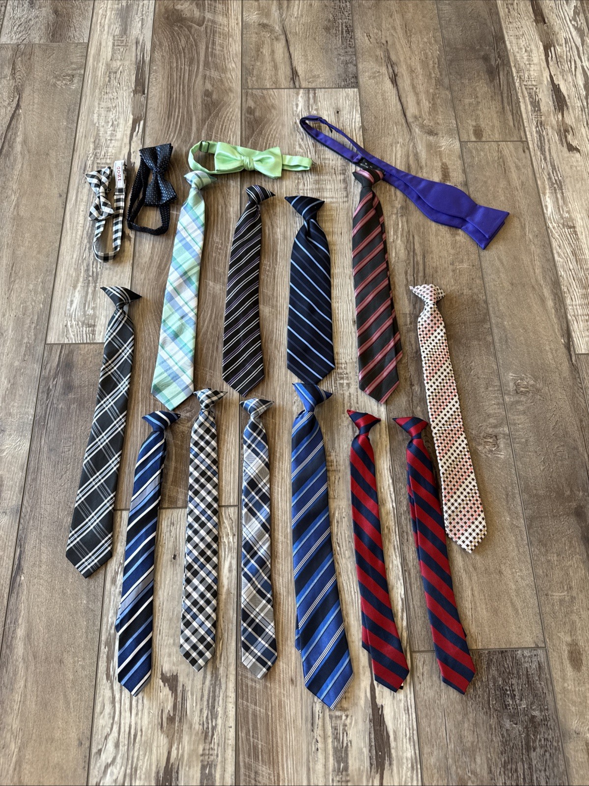 Ties For Children/Preteens Includes Clip Ons And Bow Ties Lot Of 16