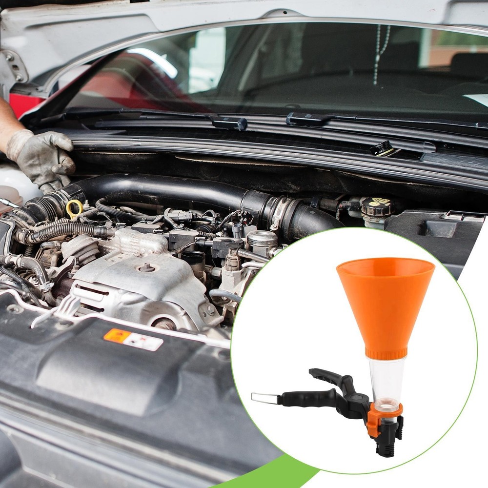 Engine Oil Filling Funnel Self Locking Visual Window Accessory Adjustable