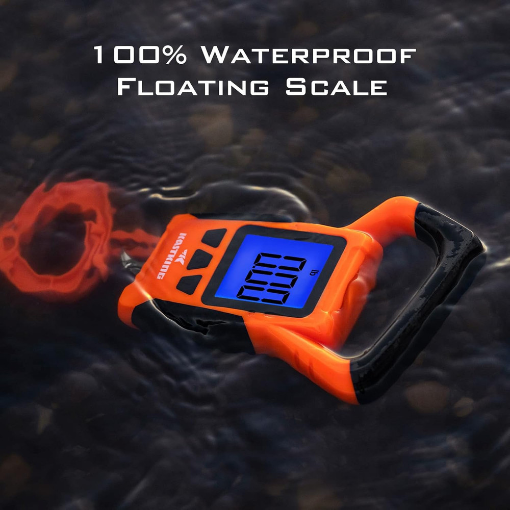 Fish Scale, Wideview Floating Waterproof Digital Scale, 2.5” Large LCD Display,