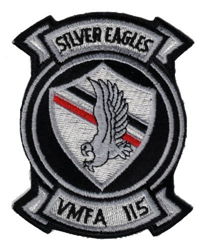 US Navy Sleeve patch. VMFA 115 Silver Eagles Sew on