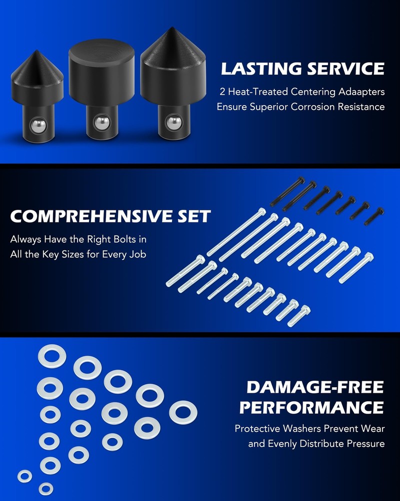 Orion Motor Tech Harmonic Balancer Puller Kit, 49pc Power Steering Black