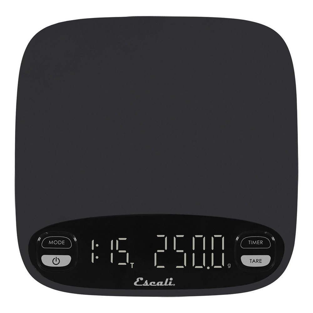 Escali Versi Coffee Scale with Timer, 6.6 lb Capacity, Black