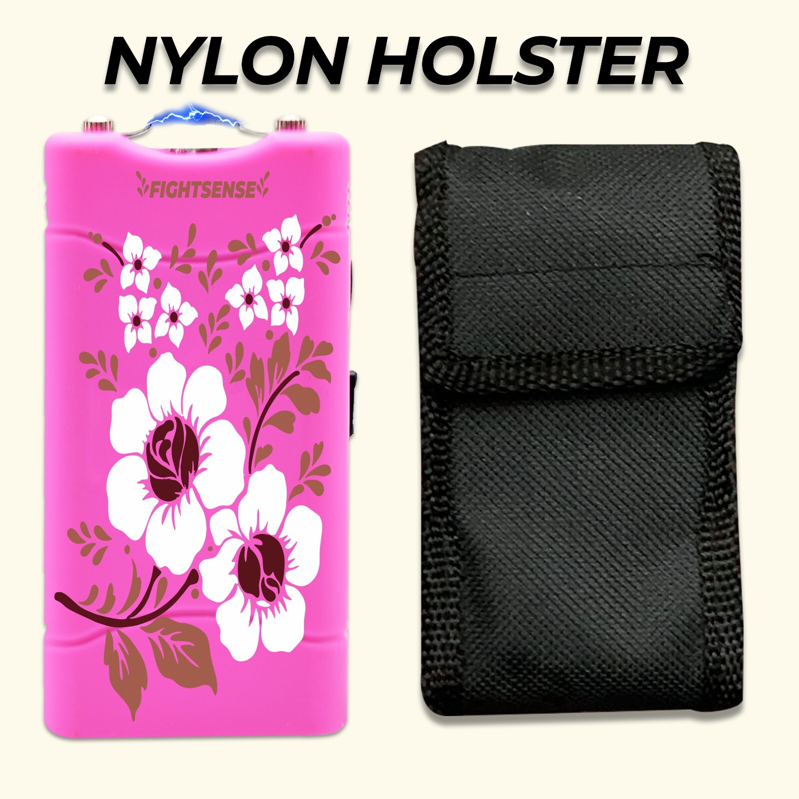 FIGHTSENSE Mini Stun Gun 10 Mil Volts With Led Light Extremely Powerful Camo P