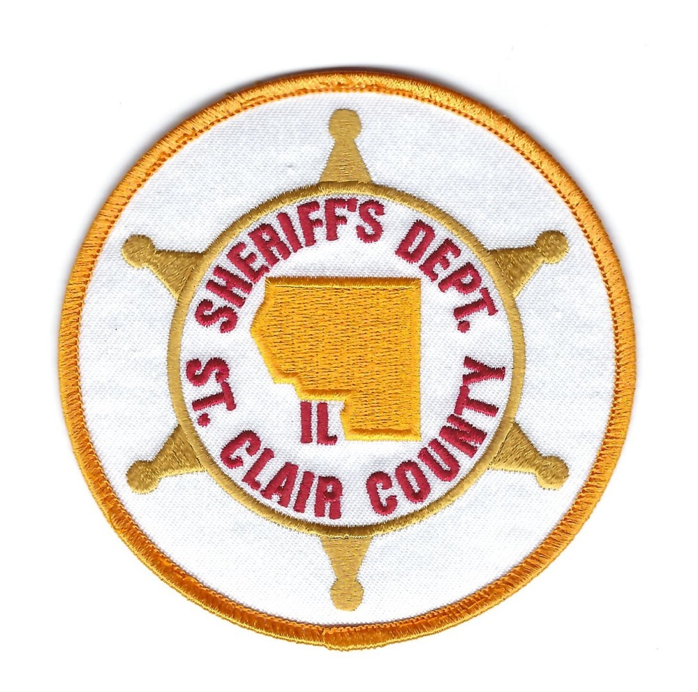 *HTF* St. Clair County IL Illinois Sheriff's Dept. WHITE DUTY WORN patch - Nice!