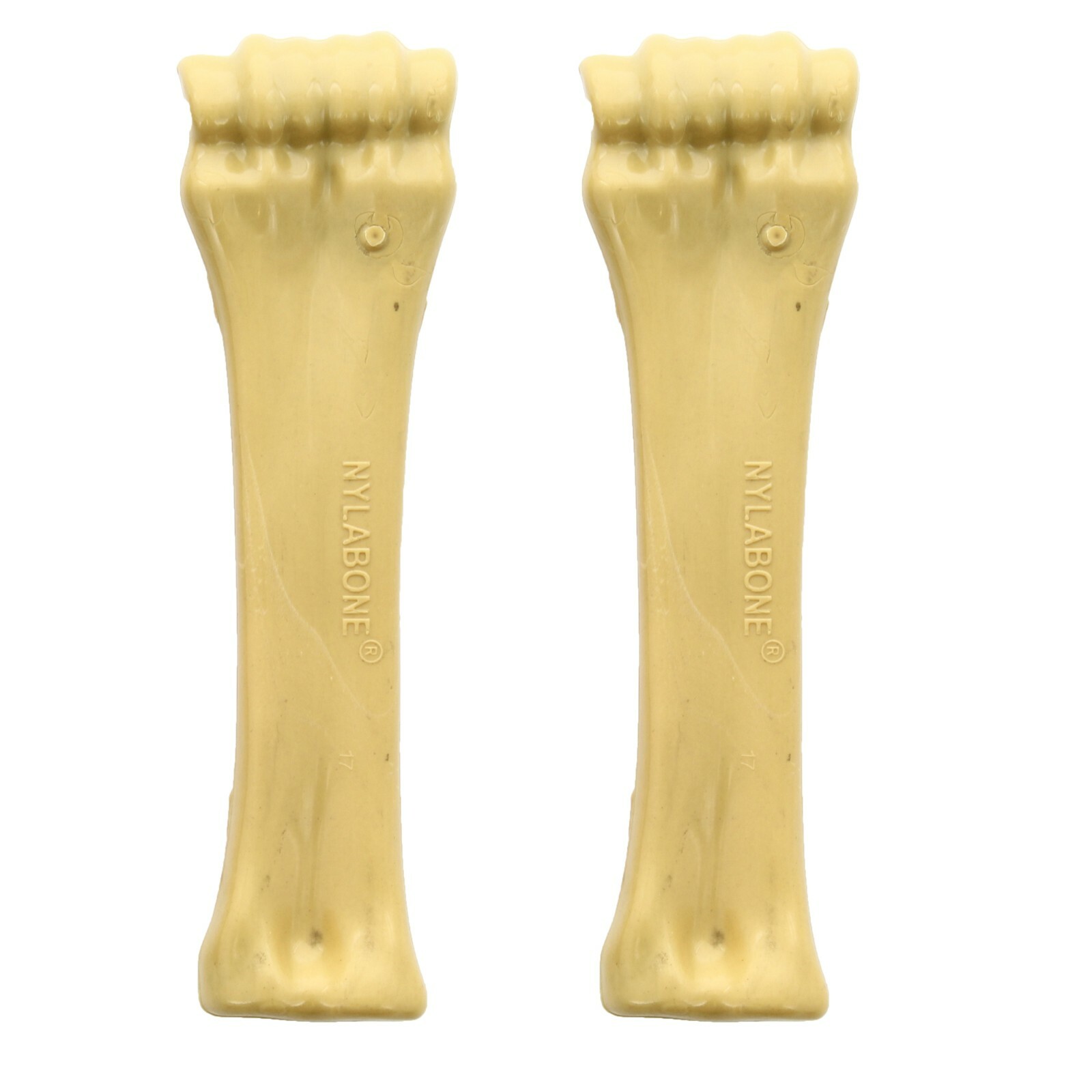 Nylabone Dog Bone Large Heavy Duty Power Chew Plastic Hard Chewing Toy, 2 Pack