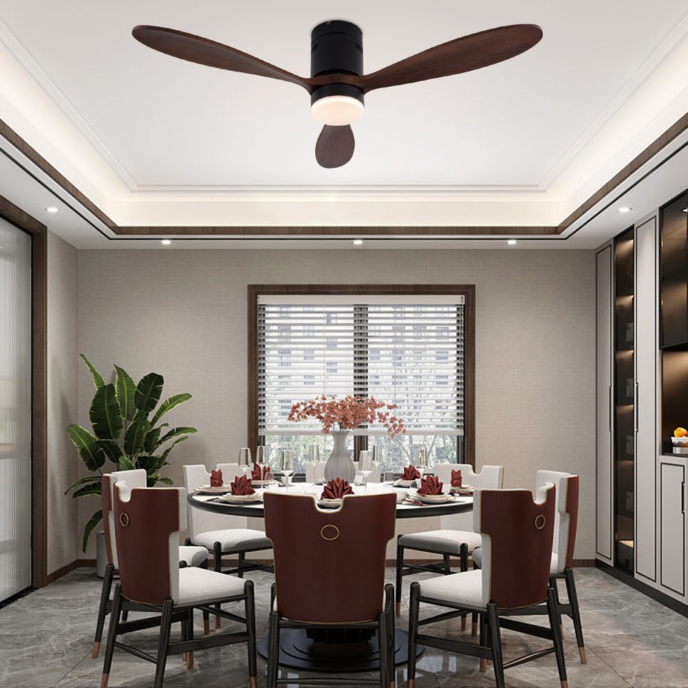 6-speed Adjustable Ceiling Fan With Dimmable Light, 52 Inch Smart Ceiling Fan