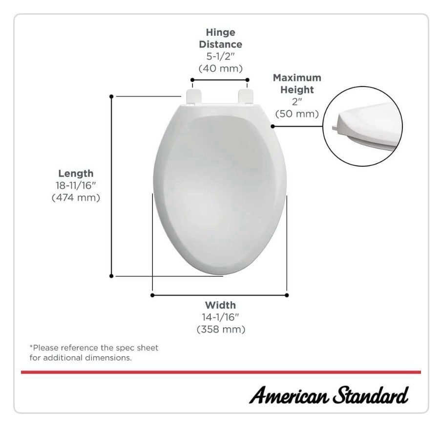 American Standard Champion Elongated Soft Close Toilet Seat White 5321A65CT.020