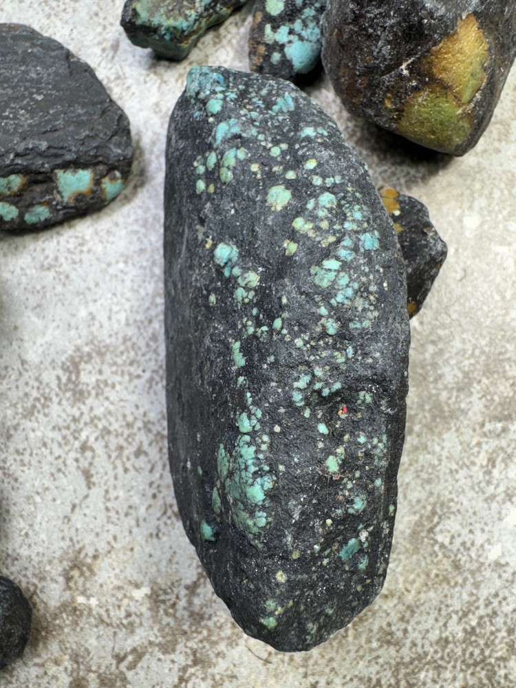 Moon River turquoise rough stabilized