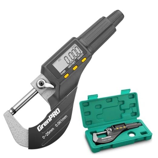Digital Micrometer Measuring Tool, Professional Inch/Metric Precision 0-25mm