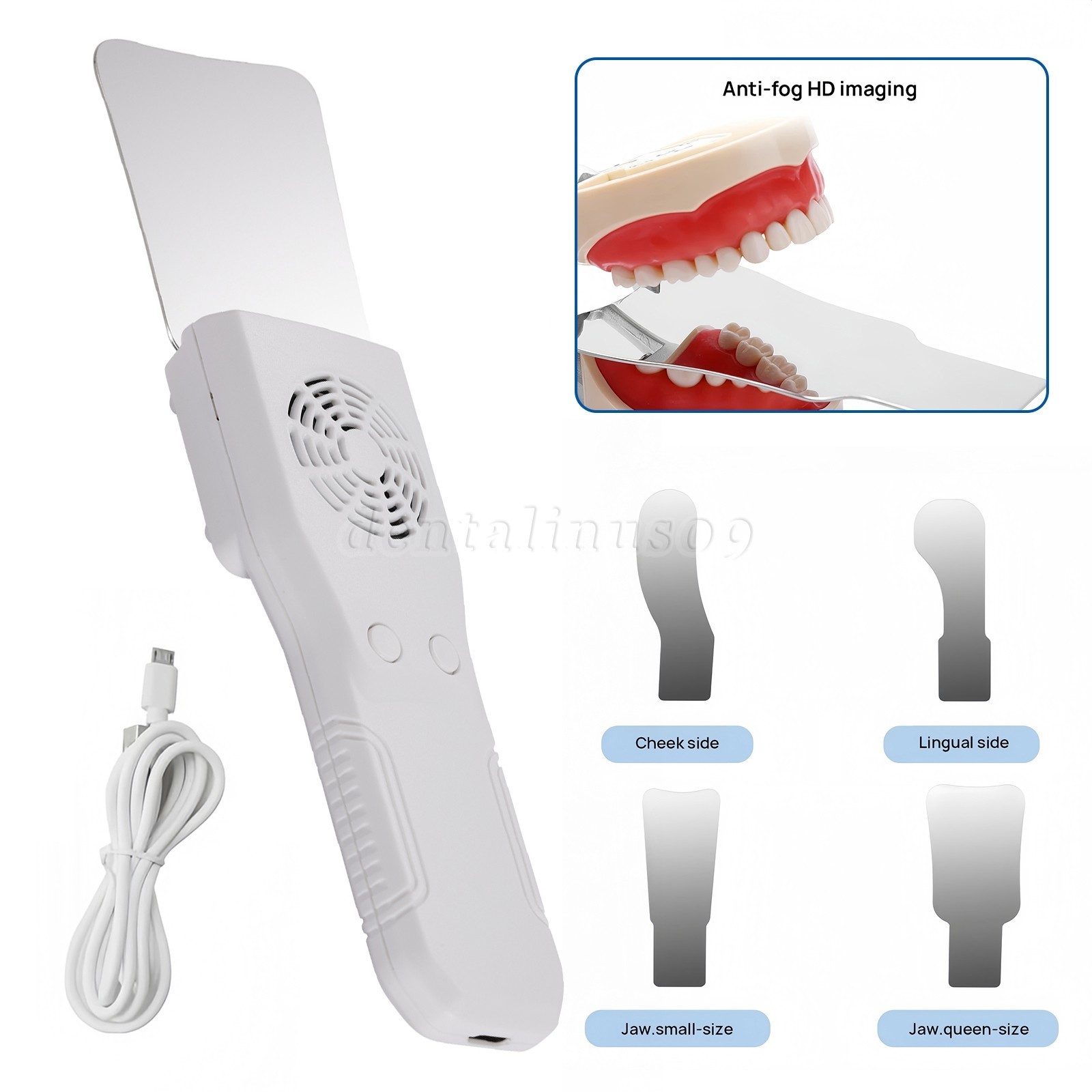 Dental Occlusal Mirror Fog Free LED Light Intra Oral Photo 4Mirror Obervation kv