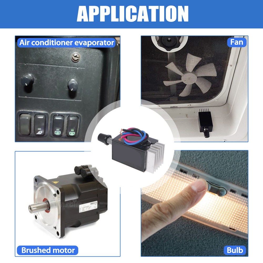 Universal DC 12V 24V Electronic Stepless Speed Control Motor Speed Controller