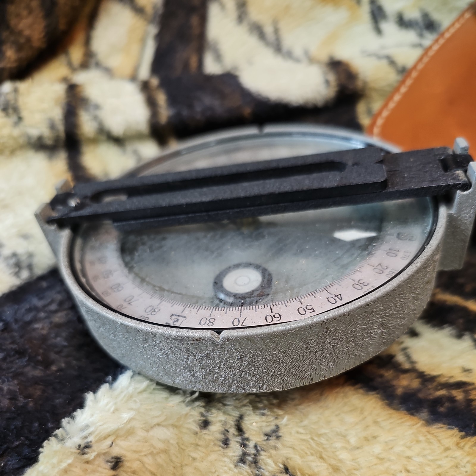 Vintage Antique Surveyors Compass Warren Knight Co Philadelphia PA W/pouch