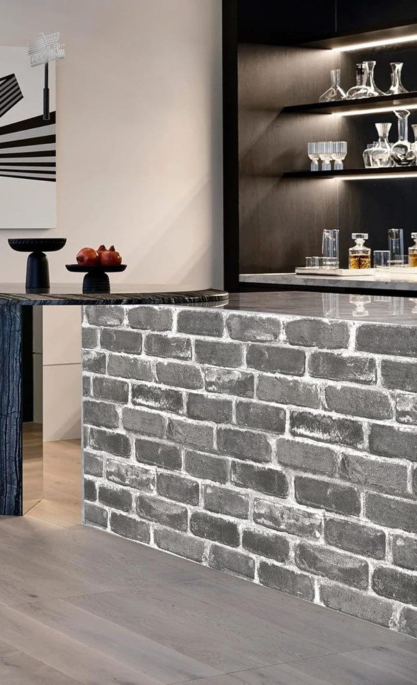 Antique Green Brick Effect 3D Self Adhesive Wallpaper - Wall Cladding