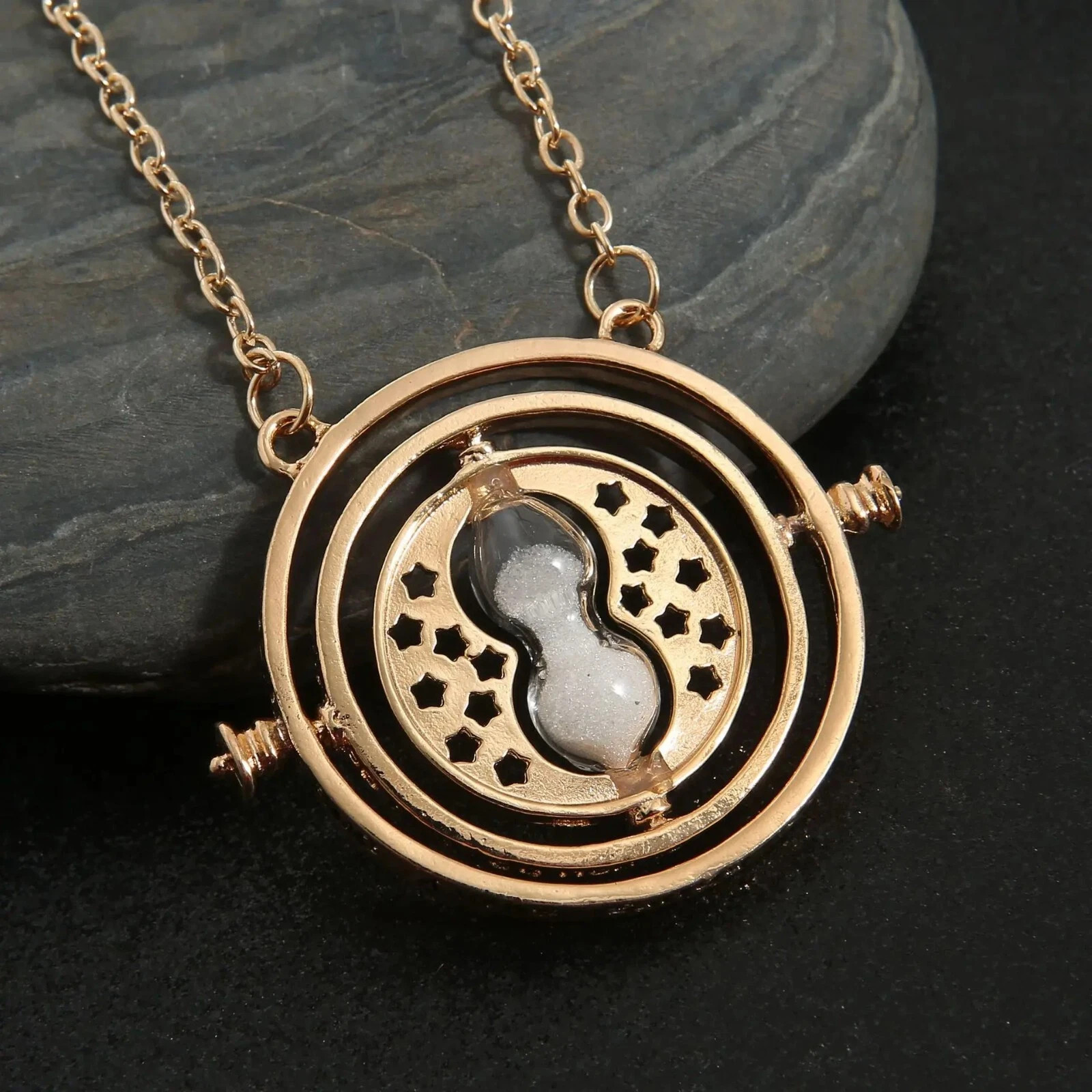 Harry Potter Time Turner Necklace Hermione Hourglass Pendant Gift Halloween US