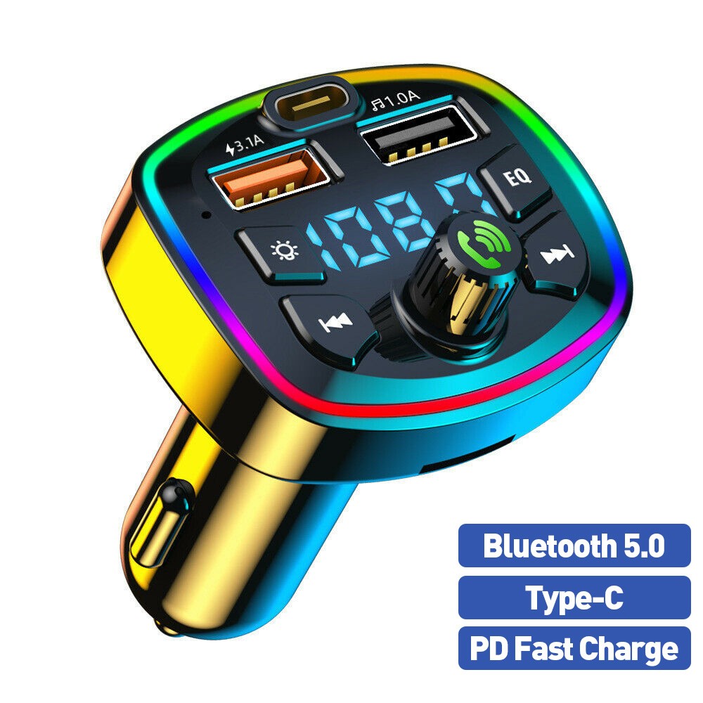 Bluetooth Car FM Transmitter MP3 Player Hands free Radio Adapter Kit USB Charger