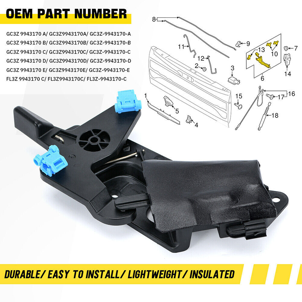 For 15 thru 23 F-150 Ford Tailgate Lock Actuator Control & Keyless Entry System
