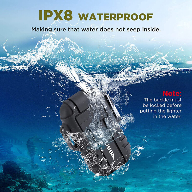 Flissa 2PC Windproof&Waterproof Lighter Set w/ Outdoors Multi-Function Spoon NEW