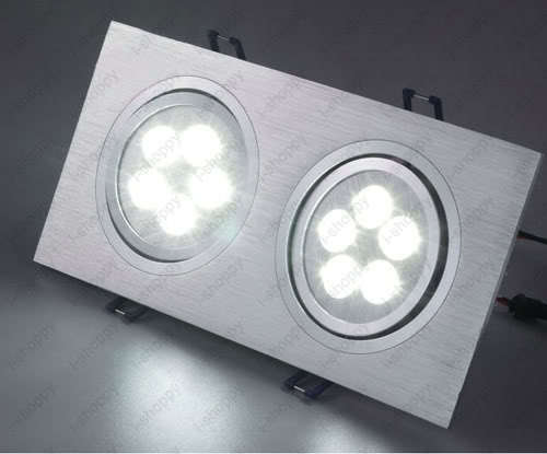 LED Ceiling Light Rectangle Lamp Dual-head Downlight Living Room Office Kitchen