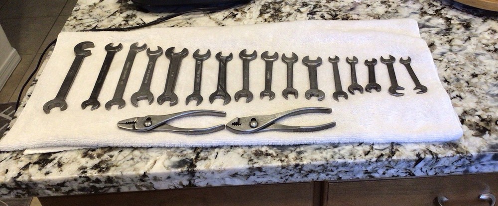 Vintage WWII Tool Lot Wrenches & Pliers USMC