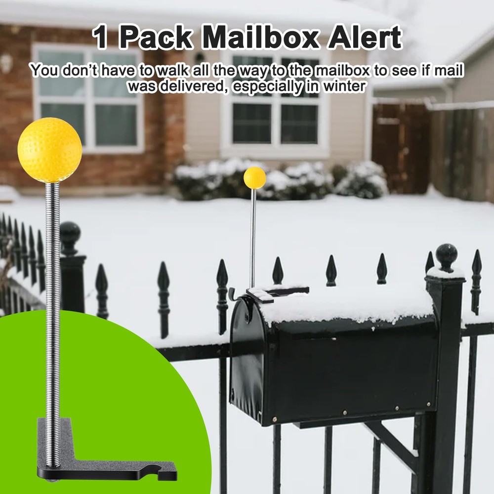1 Pack Mailbox Notification Device, Mail Arrival Indicator Yellow
