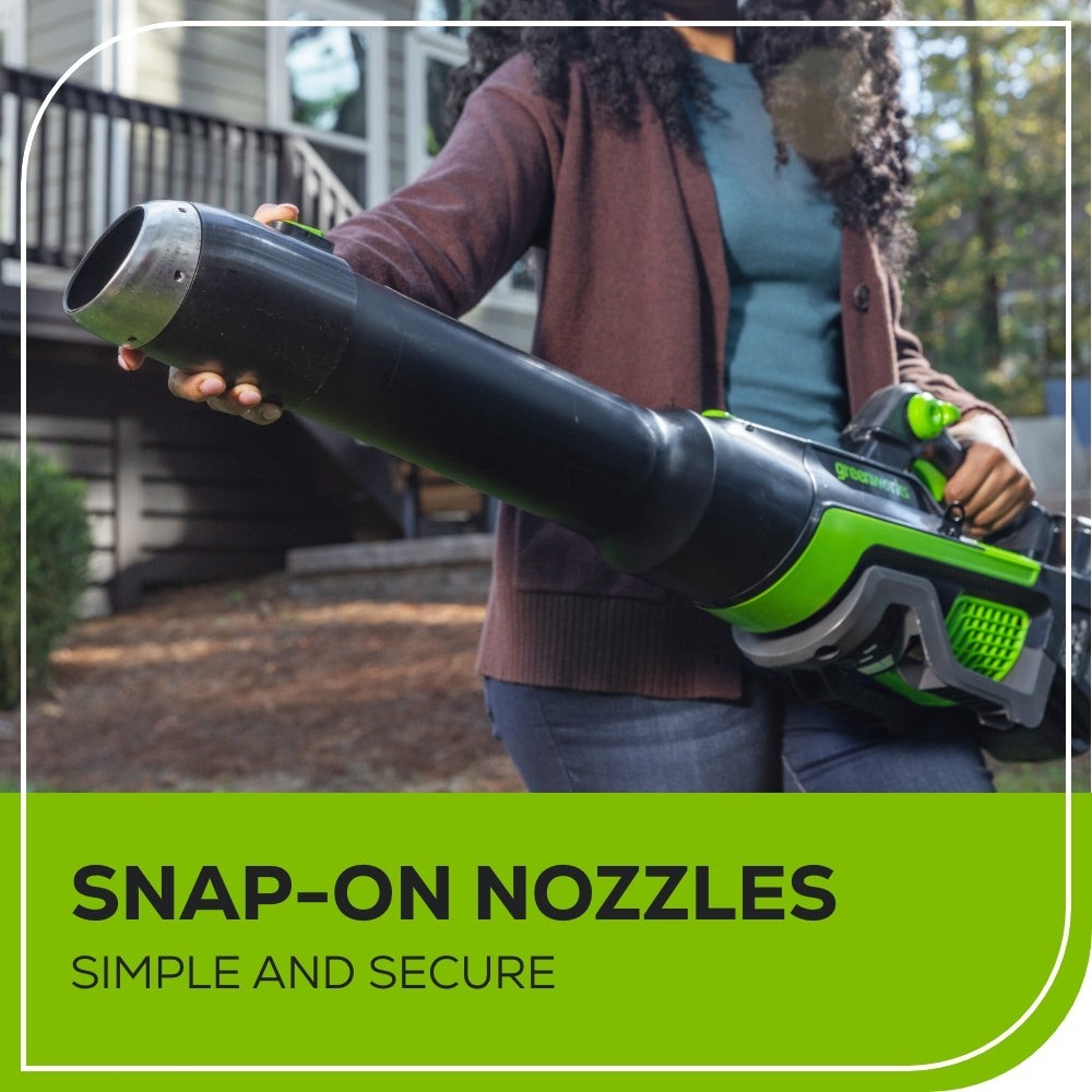 Greenworks 80V 800CFM Leaf Blower w/ 4Ah Battery 2A Charger & Shoulder Strap