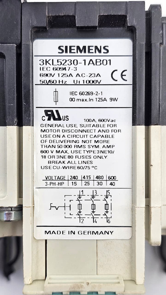 Siemens | 3KL5230-1AB01 | Switch disconnector | Made in Germany