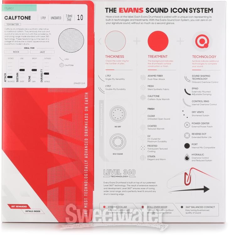 Evans Calftone Drumhead - 10"