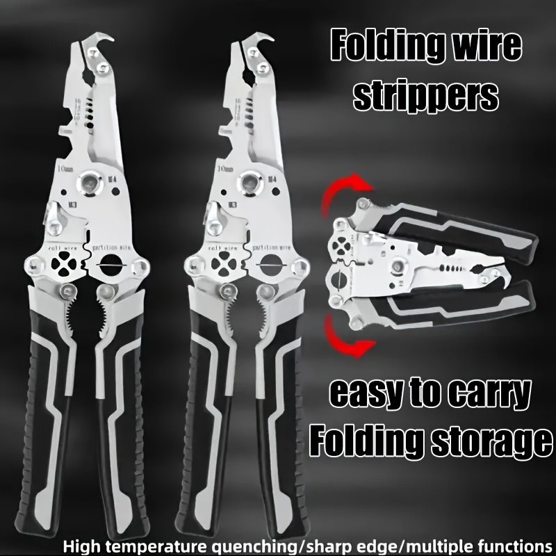 Folding Multifunctional Wire Stripper - Portable All-in-One Electrical Tool