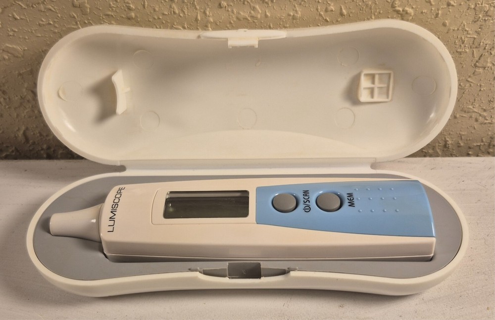 Lumiscope Waterproof Digital Ear Thermometer w Case Model 2215