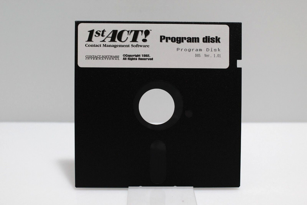 1st Act! Contact Management Software - Program Disk - 5 1/4" Floppy Disk, 1992