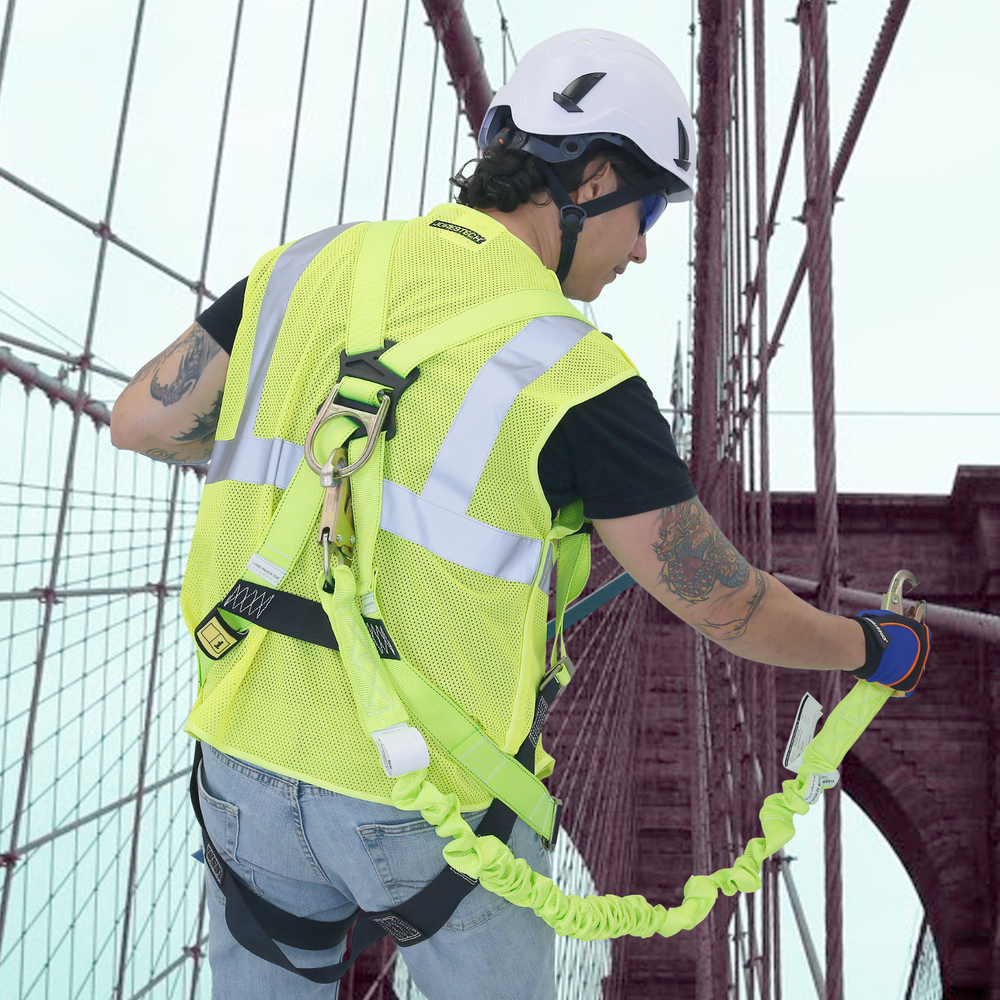 Internal Shock-Absorbing Lanyard Single Leg Design with Two Snap Hooks JORESTECH