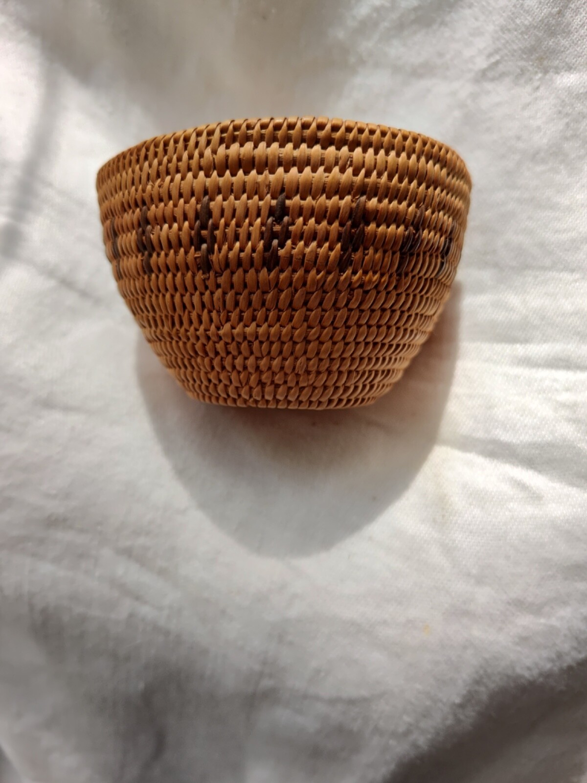 Unusual Havasupai Basket Cup with Tray/Saucer - cute, un-damaged basket set