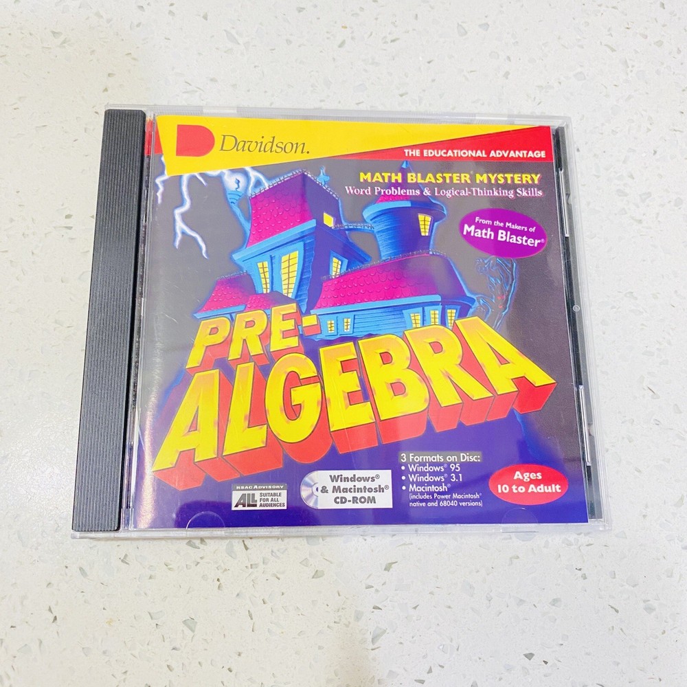 Pre- Algebra Word Problems and Logical Thinking Skills by Davidson CD-ROM 1994