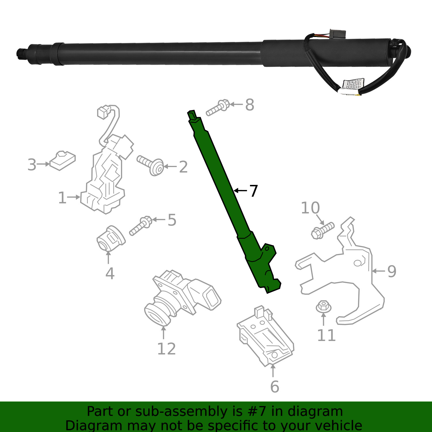 For 2013-2019 Ford Flex Power Liftgate Trunk Shock Motor Actuator DA8Z-14B351-A