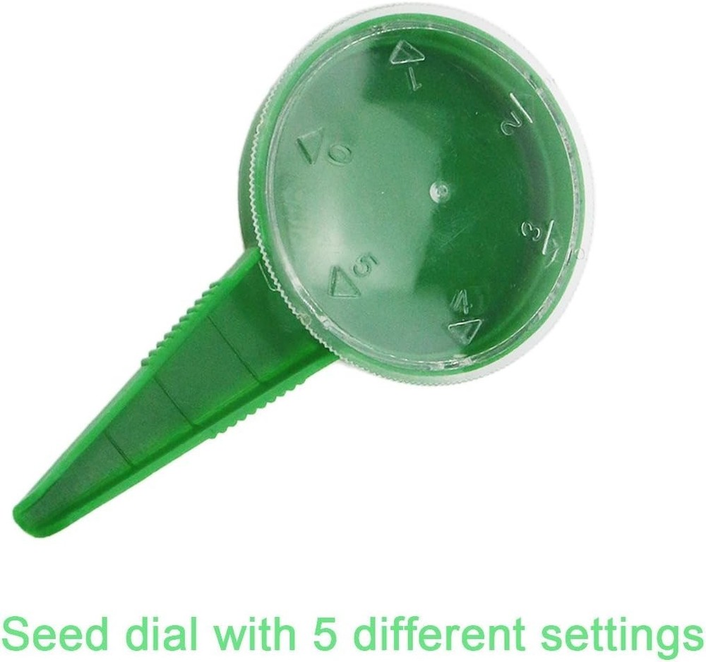 Compact 5 Dial Seed Dispenser: No Clumping Planter for Smooth Planting