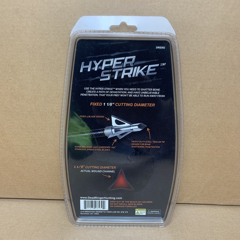 Dead Ringer HYPER STRIKE 3 Blade Fixed DR5392 100 Grain