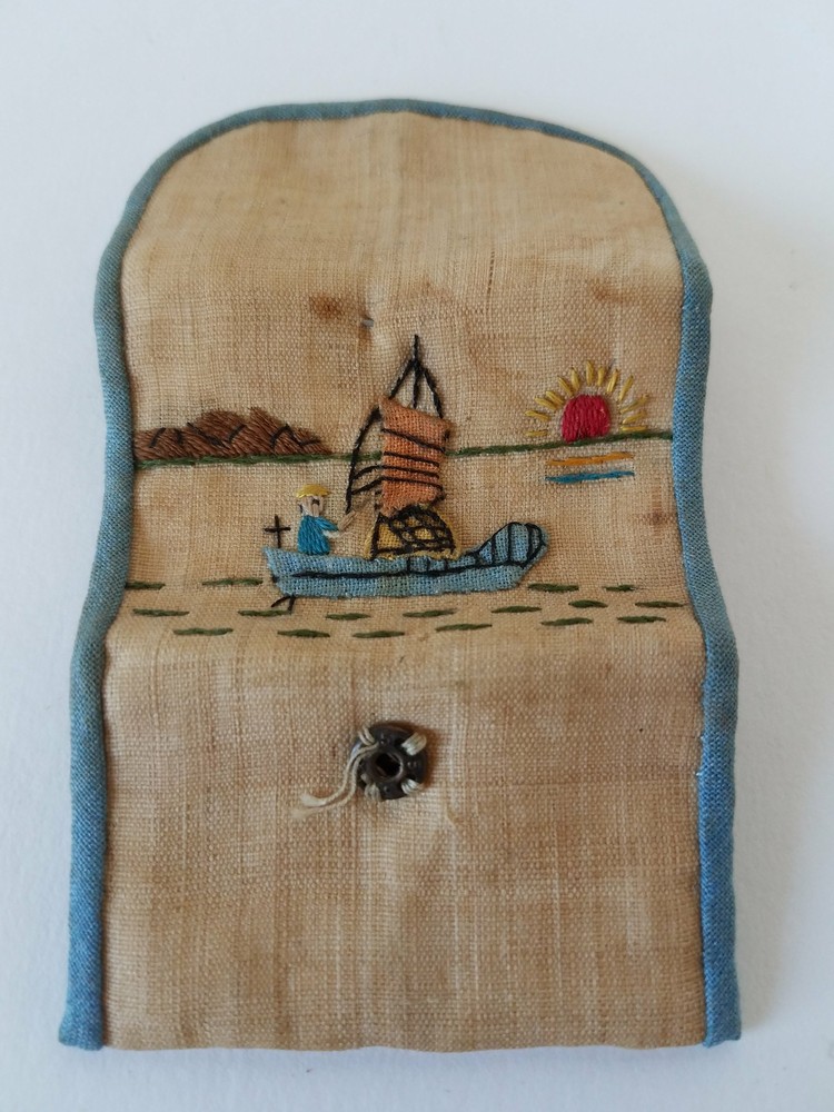 Needle Pin Case Boating Theme Embroidered Wallet