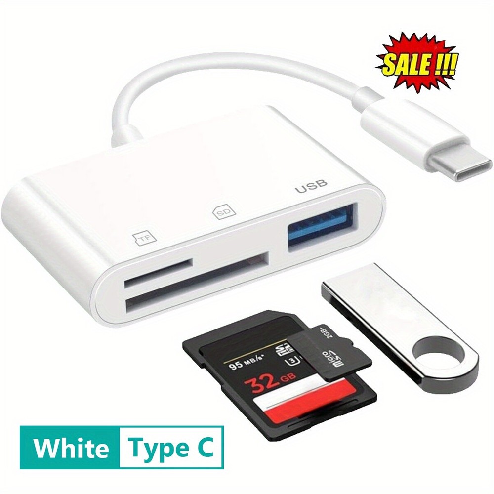 USB-C SD/TF Card Reader for iPhone 16 iPad Mac Laptop, High-Speed Data Transfer⚡