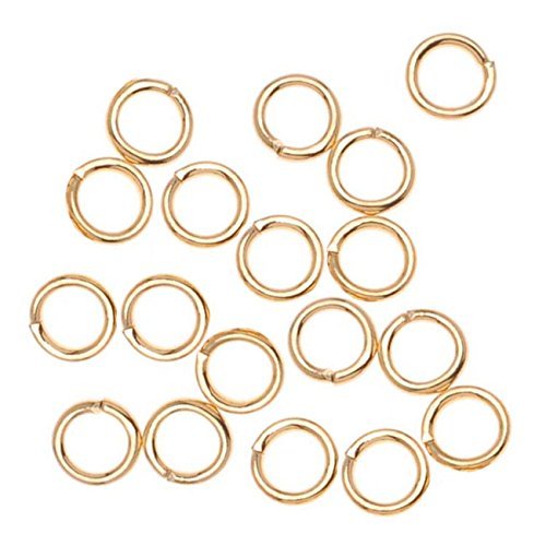 100 Pieces 4mm Stainless Steel Open Jump Ring DIY Connector 22K Gold Plated