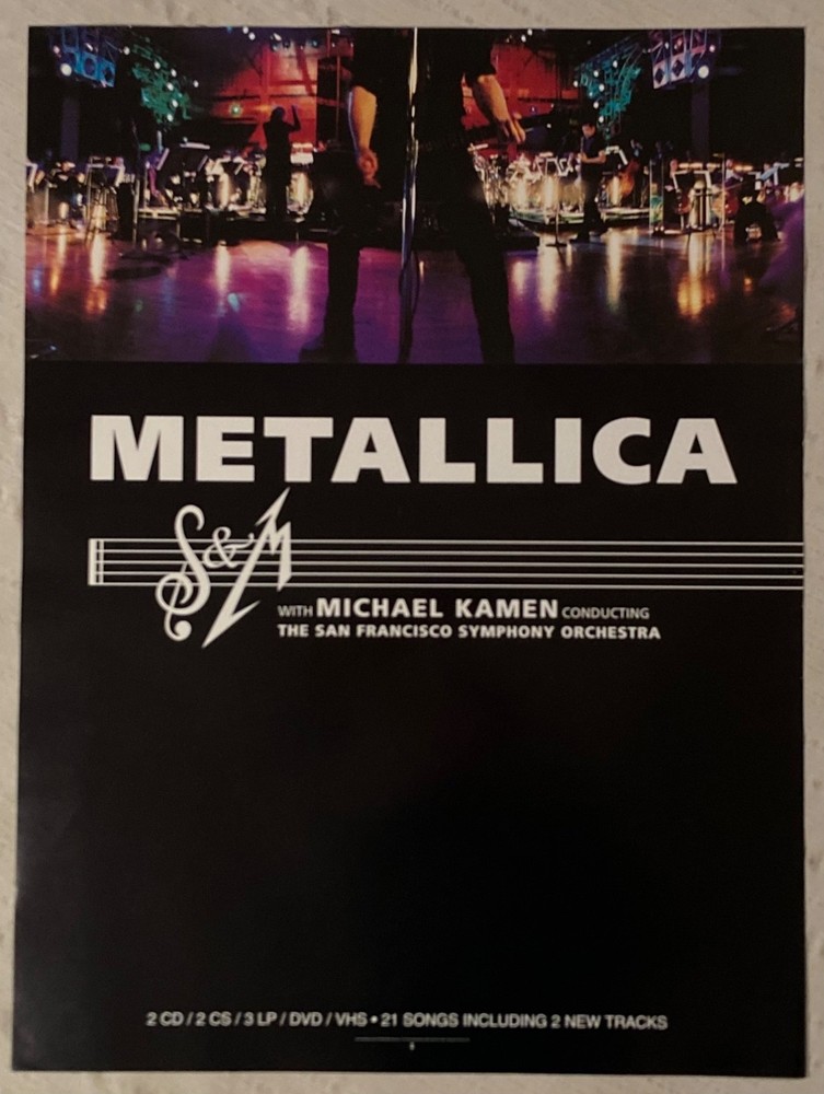 Metallica 1999 Promo Poster S&M Symphony