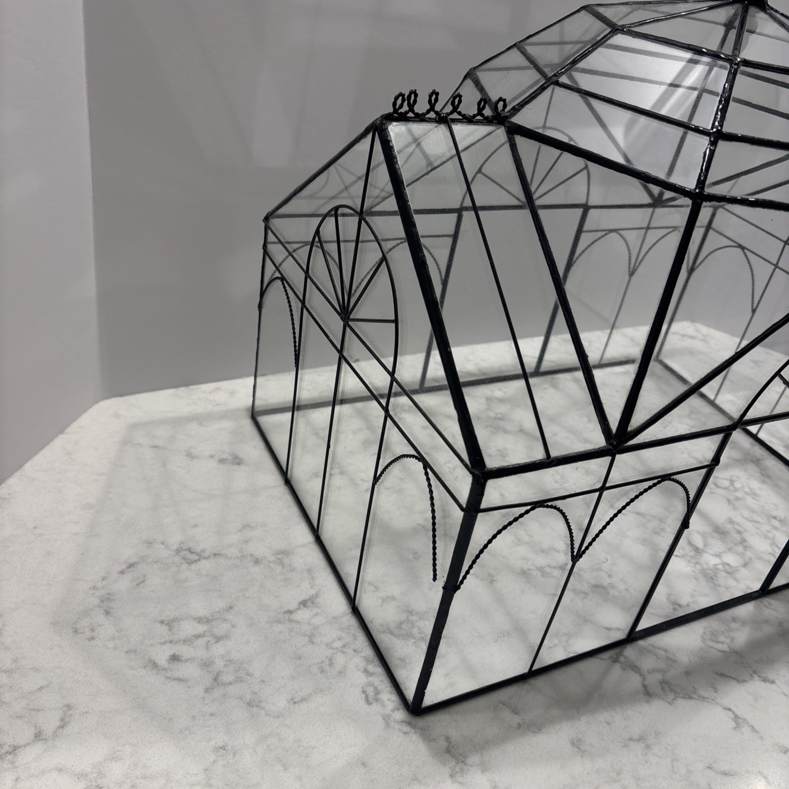 Vintage Garden Plant Glass Terrarium Gorgeous!