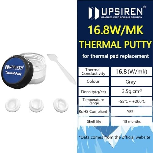 16.8W/mK Thermal Putty for VGA GPU IC Processor - Rapid Cooling Heat Blocking Pa